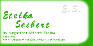 etelka seibert business card